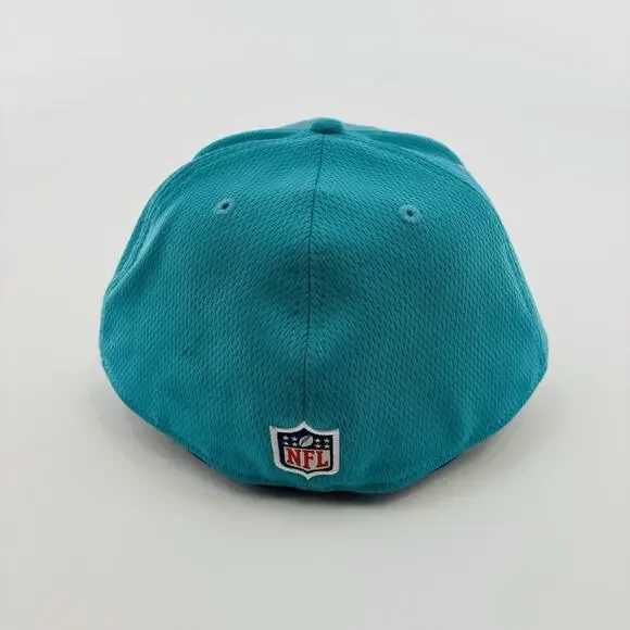 Miami Dolphins Hat Cap Fitted Sz 8 Blue Orange New Era NFL - Picture 3 of 6